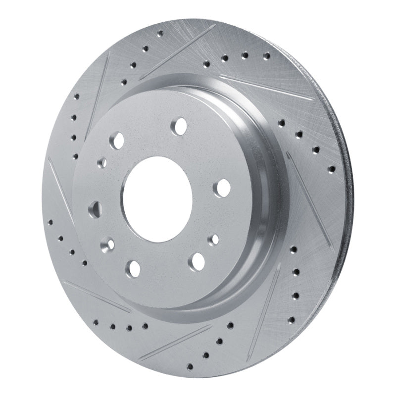 R1 Concepts R1 23-25 Chevrolet Colorado Rear Left Drilled & Slotted Silver Brake Rotor