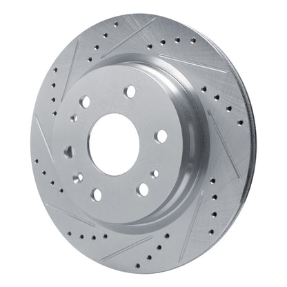 R1 Concepts R1 23-25 Chevrolet Colorado Rear Left Drilled & Slotted Silver Brake Rotor