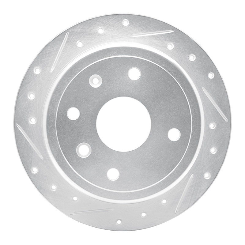 R1 Concepts R1 04-10 Chevrolet Optra (USA/Canada) Rear Left Drilled & Slotted Silver Brake Rotor