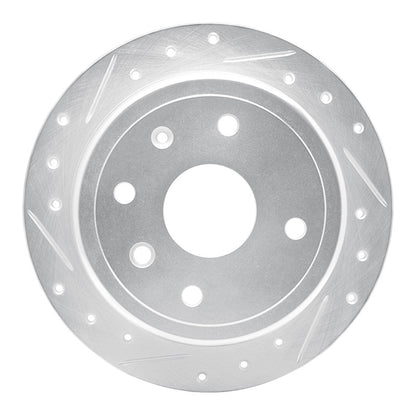 R1 Concepts R1 04-10 Chevrolet Optra (USA/Canada) Rear Left Drilled & Slotted Silver Brake Rotor