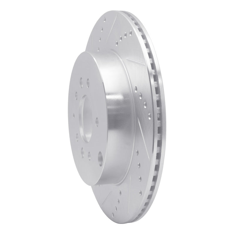 R1 Concepts R1 07-15 Mazda CX-9 Rear Left Drilled & Slotted Silver Brake Rotor