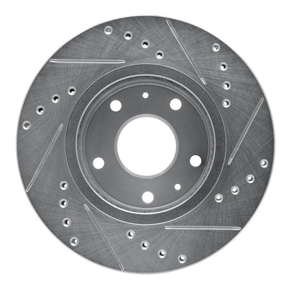 R1 Concepts R1 02-05 Land Rover Freelander Front Left Drilled & Slotted Silver Brake Rotor