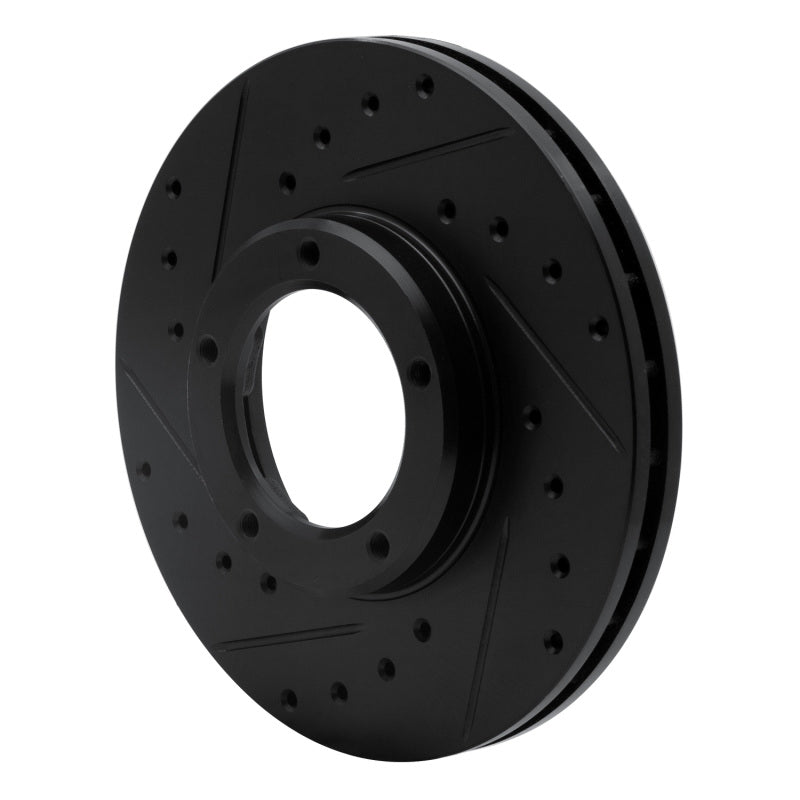 R1 Concepts R1 85-92 Toyota Pickup Front Left Drilled & Slotted Black Brake Rotor