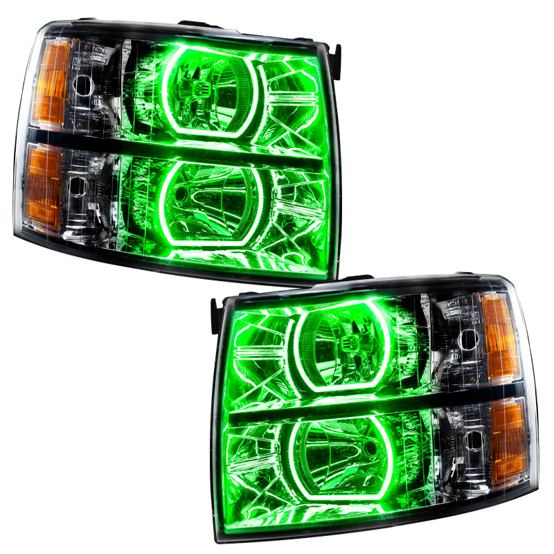 ORACLE Lighting Oracle 07-13 Chevy Silverado SMD HL - Black - Square Style - w/ Simple Controller