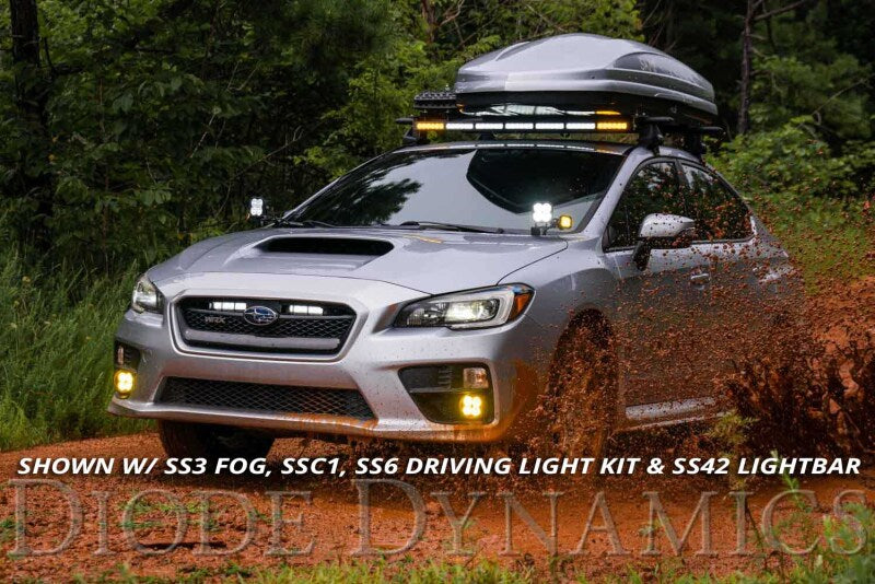 Diode Dynamics 15-21 Subaru WRX/STi Pro Stage Series 2in LED Ditch Light Kit - Yellow Combo