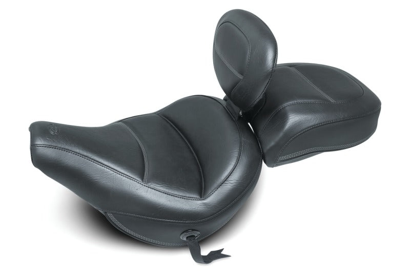 Mustang Motorcycle Mustang 18-21 Harley Heritage Classic Standard Deluxe Touring Recessed Passenger Seat - Black
