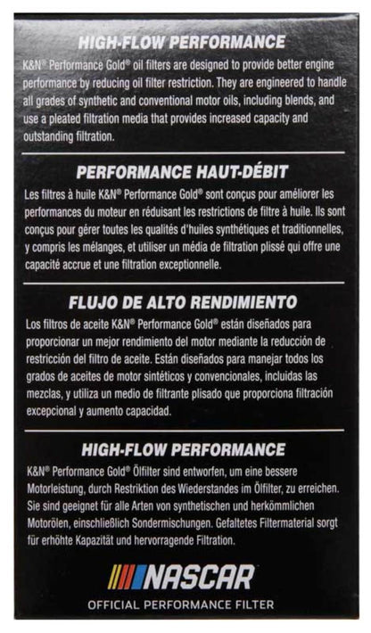 K&N Engineering K&N Performance Gold Oil Filter for Hyundai/Kia V6 06-08 Azera/Sonata/Sedona/07-08 Santa Fe
