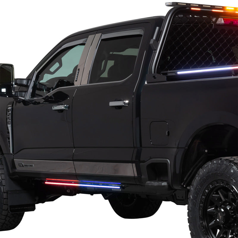 Putco 19-23 Chevrolet Silverado Blade Rocker Kits Sideliners - Red/Blue w/ White Override