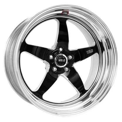 Weld S71 20x9.5 / 5x4.5 BP / 6.3in BS Black Wheel (High Pad) - Non-Beadlock