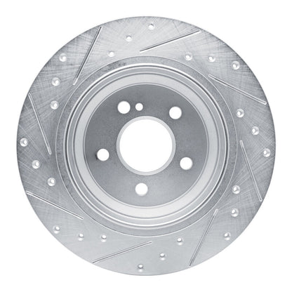 R1 Concepts R1 03-06 Mercedes-Benz SL500 Rear Right Drilled & Slotted Silver Brake Rotor