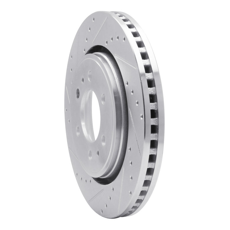 R1 Concepts R1 07-21 Ford Expedition Front Left Drilled & Slotted Silver Brake Rotor
