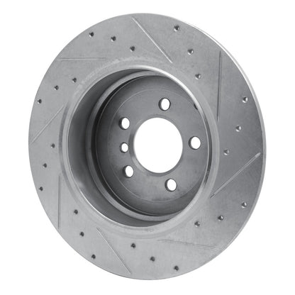 R1 Concepts R1 03-05 Land Rover Range Rover Rear Left Drilled & Slotted Silver Brake Rotor