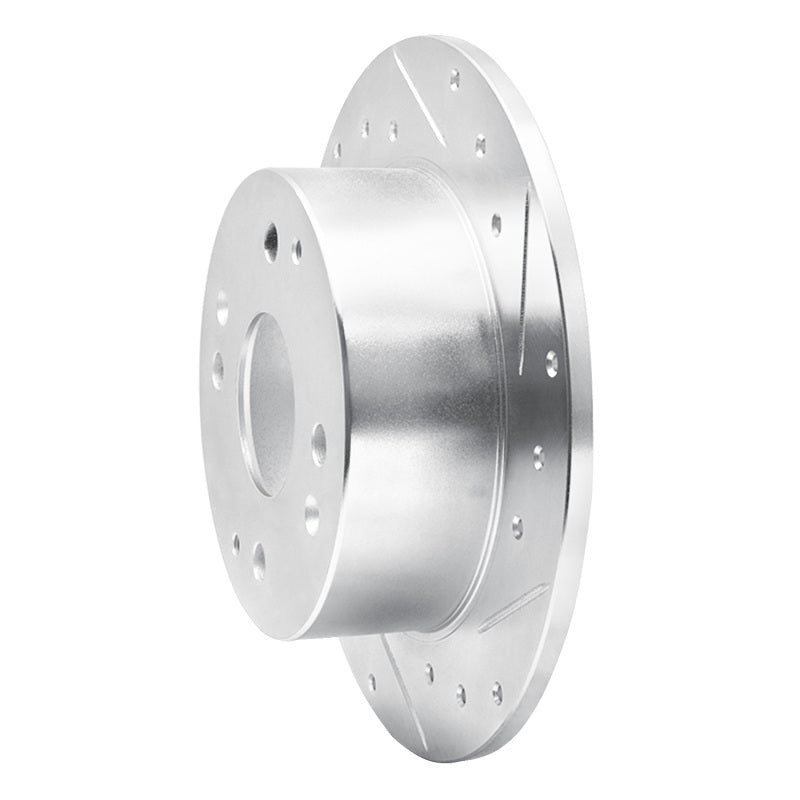 R1 Concepts R1 95-98 Acura TL Rear Right Drilled & Slotted Silver Brake Rotor
