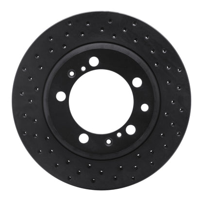 R1 Concepts R1 91-97 Porsche 911 Rear Left Drilled Black Brake Rotor