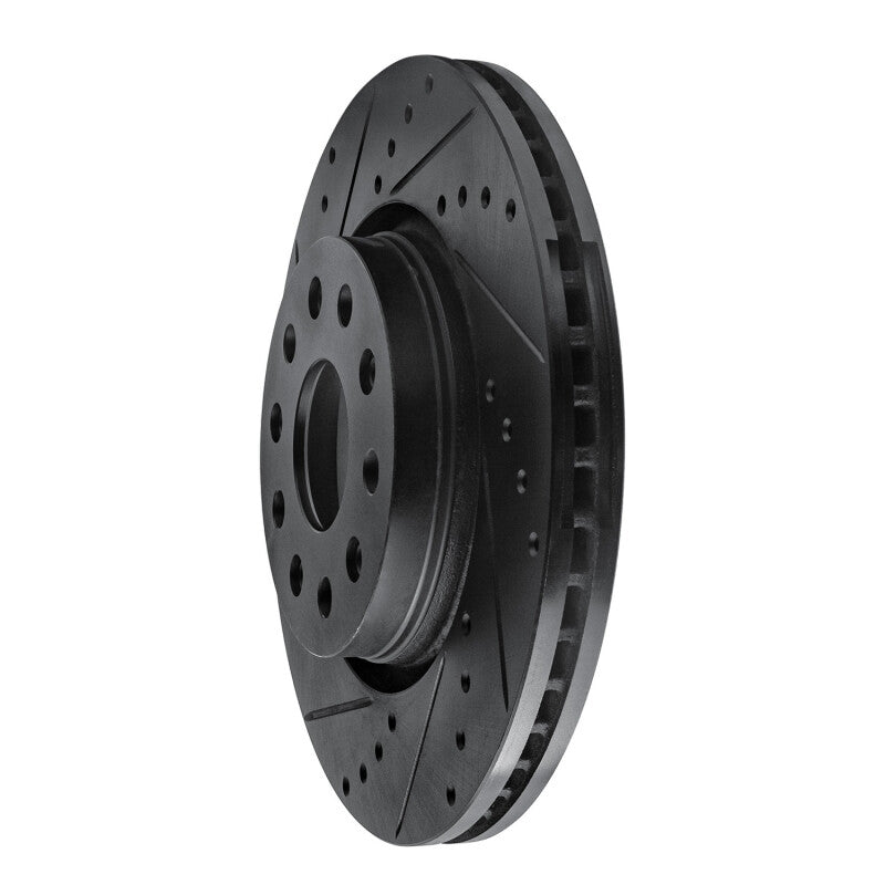 R1 Concepts R1 2002-2018 Dodge Sprinter 2500 Rear Left Drilled & Slotted Black Brake Rotor