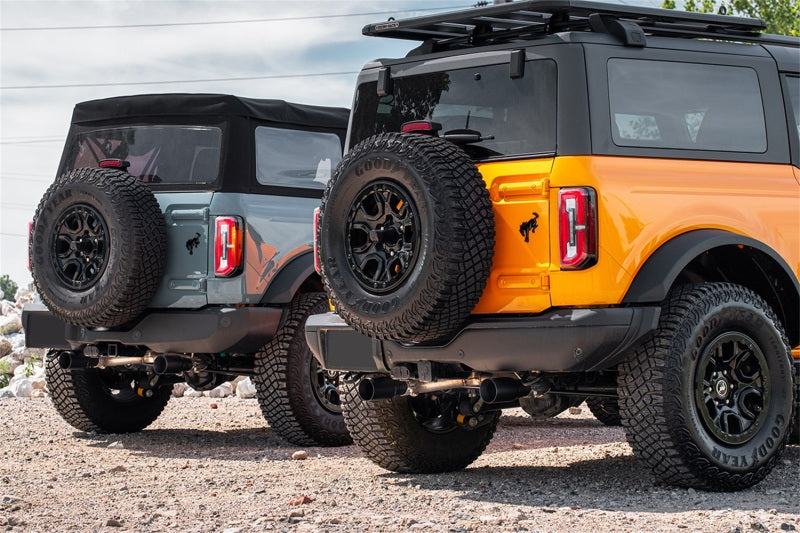 CORSA Performance Corsa 21-25 Ford Bronco 2.7L 2-Door 2.75in Cat-Back Dual Rear Exhaust w/ 4in Straight-Cut Black Tips