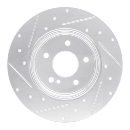 R1 Concepts R1 94-11 Mercedes-Benz C240 Rear Right Drilled & Slotted Silver Brake Rotor