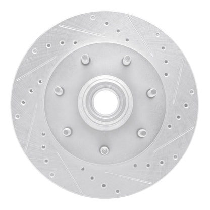R1 Concepts R1 97-04 Ford F-150 RWD Front Right Drilled & Slotted Silver Brake Rotor