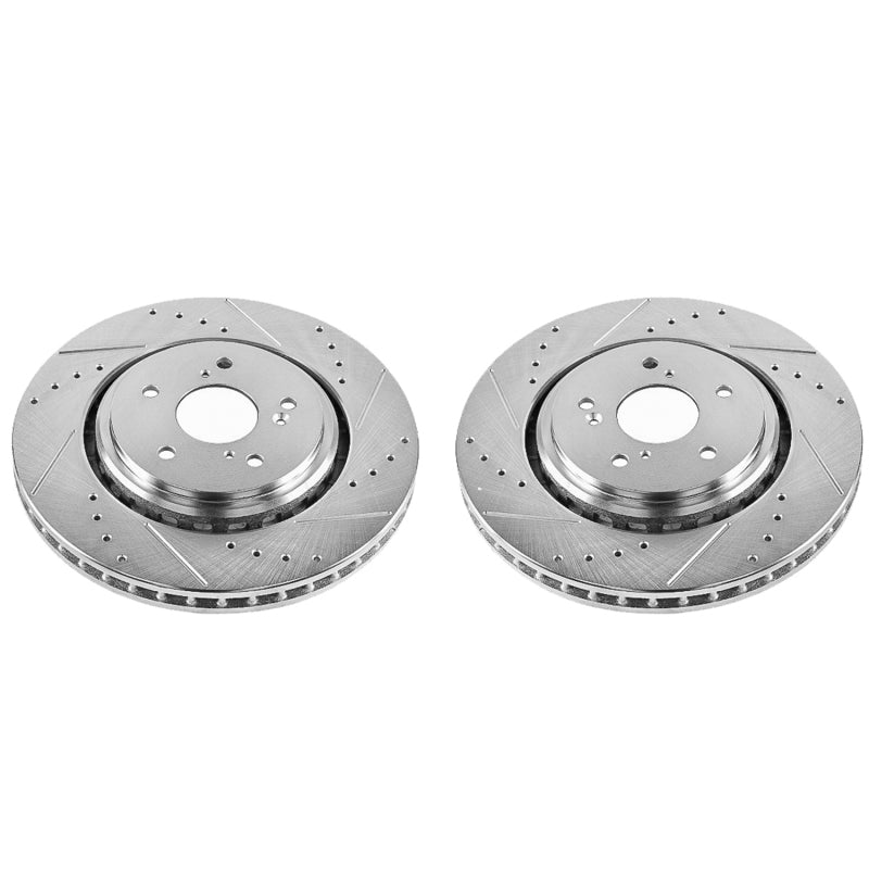 PowerStop Power Stop 14-16 Acura MDX Front Evolution Drilled & Slotted Rotors - Pair