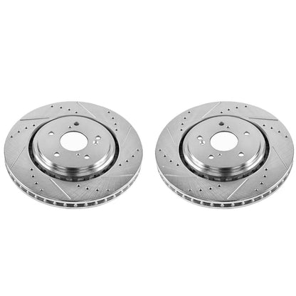 PowerStop Power Stop 14-16 Acura MDX Front Evolution Drilled & Slotted Rotors - Pair