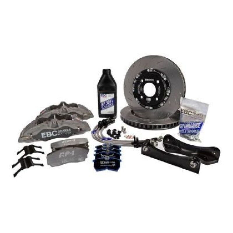 EBC Racing 10-14 Ford Mustang GT 5TH Gen 5.0L Anodized Apollo-4 355mm Rotors Front Big Brake Kit