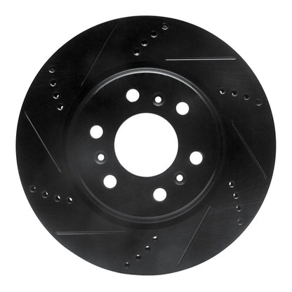 R1 Concepts R1 06-09 Buick Terraza Front Left Drilled & Slotted Black Brake Rotor