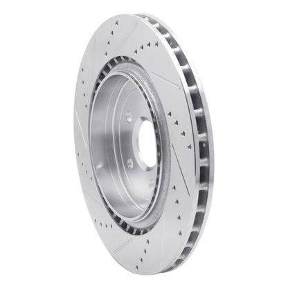 R1 Concepts R1 09-24 Cadillac CTS Rear Right Drilled & Slotted Silver Brake Rotor