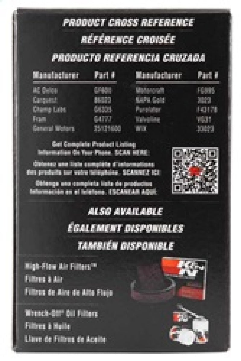 K&N Engineering K&N Cellulose Media Fuel Filter 2.125in OD x 4.281in L