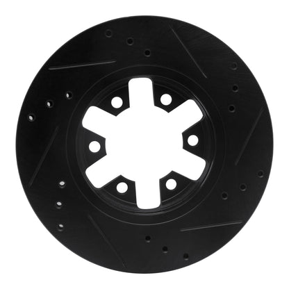 R1 Concepts R1 85-12 Nissan NP300 (Mexico) Front Left Drilled & Slotted Black Brake Rotor