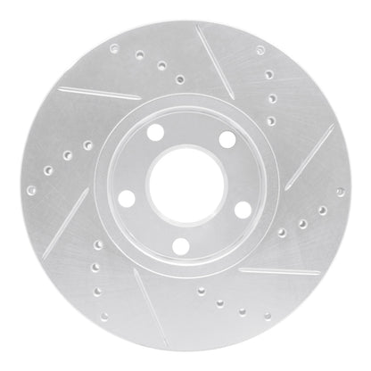 R1 Concepts R1 92-08 Audi A4 (USA/Canada) Front Left Drilled & Slotted Silver Brake Rotor