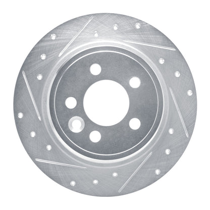 R1 Concepts R1 00-06 Rover 75 (Mexico) Rear Left Drilled & Slotted Silver Brake Rotor