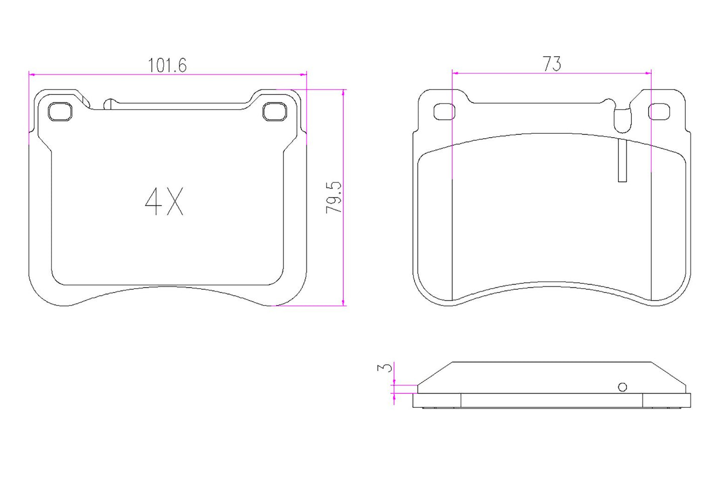 BOGAP C8210173 Brake Pad Set, Disc Brake