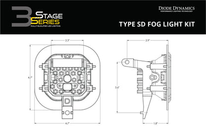 Diode Dynamics SS3 Sport Type SD Kit ABL - Yellow SAE Fog