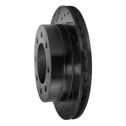 R1 Concepts R1 03-05 Chevrolet Silverado 1500 Rear Left Drilled & Slotted Black Brake Rotor