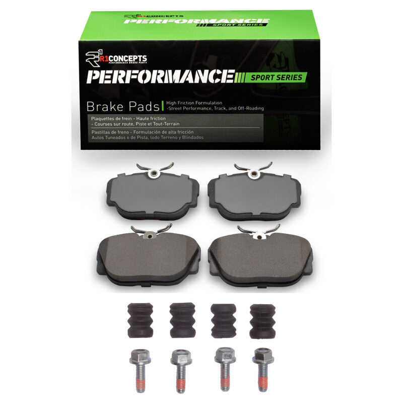 R1 Concepts R1 83-91 BMW 318I Front Performance Sport Pads & Hardware Kit