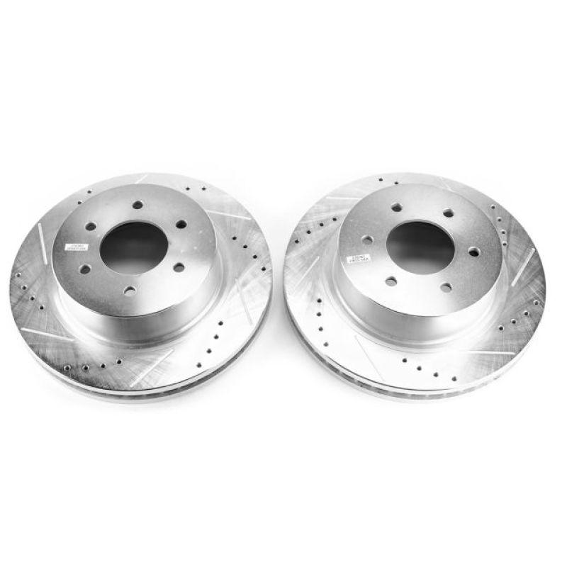 PowerStop Power Stop 16-22 Nissan Titan XD Front Drilled & Slotted Rotor - Pair