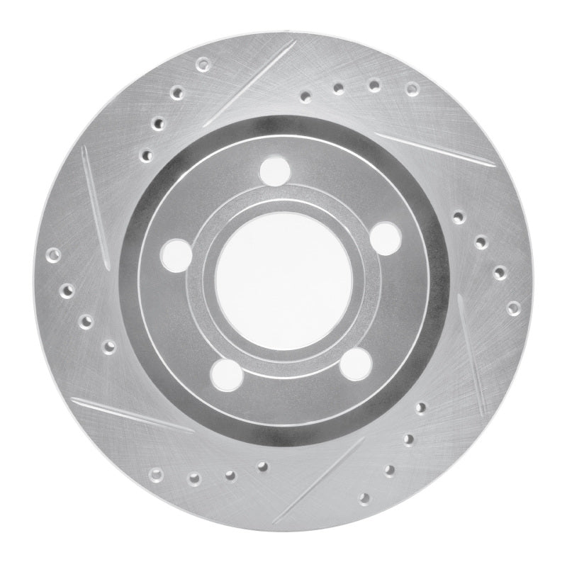 R1 Concepts R1 99-05 Audi A6 Quattro Rear Left Drilled & Slotted Silver Brake Rotor