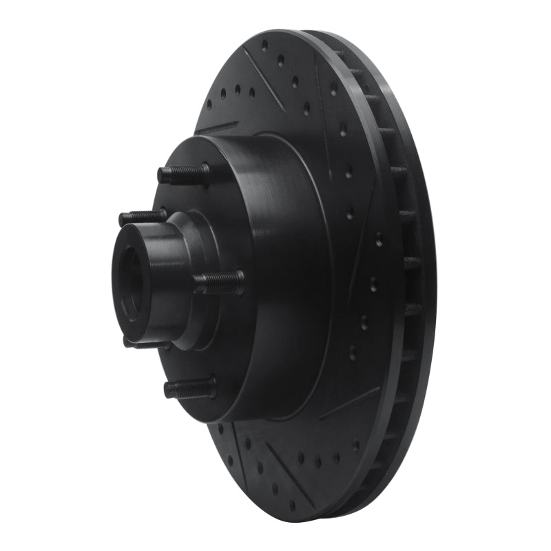 R1 Concepts R1 03-03 Dodge Ram 1500 Van Front Right Drilled & Slotted Black Brake Rotor