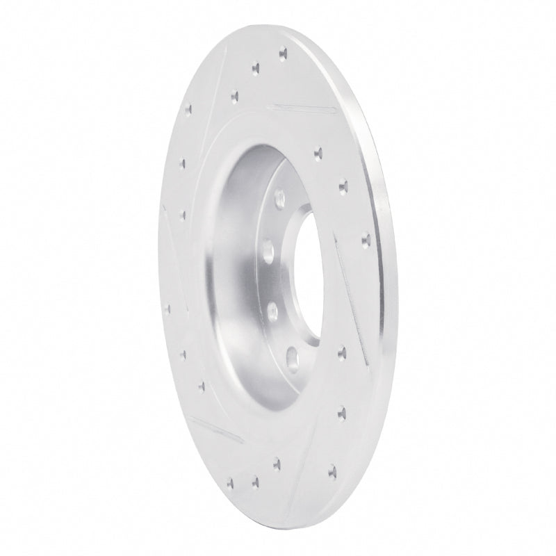 R1 Concepts R1 13-16 Dodge DART Rear Right Drilled & Slotted Silver Brake Rotor