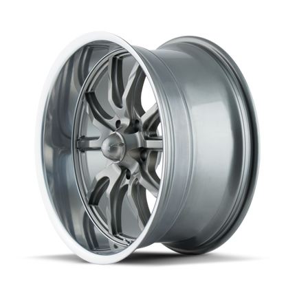 Ridler Wheels Ridler 650 17x7 / 5x114.3 BP / 0mm Offset / 83.82mm Hub Gloss Grey Polished Wheel