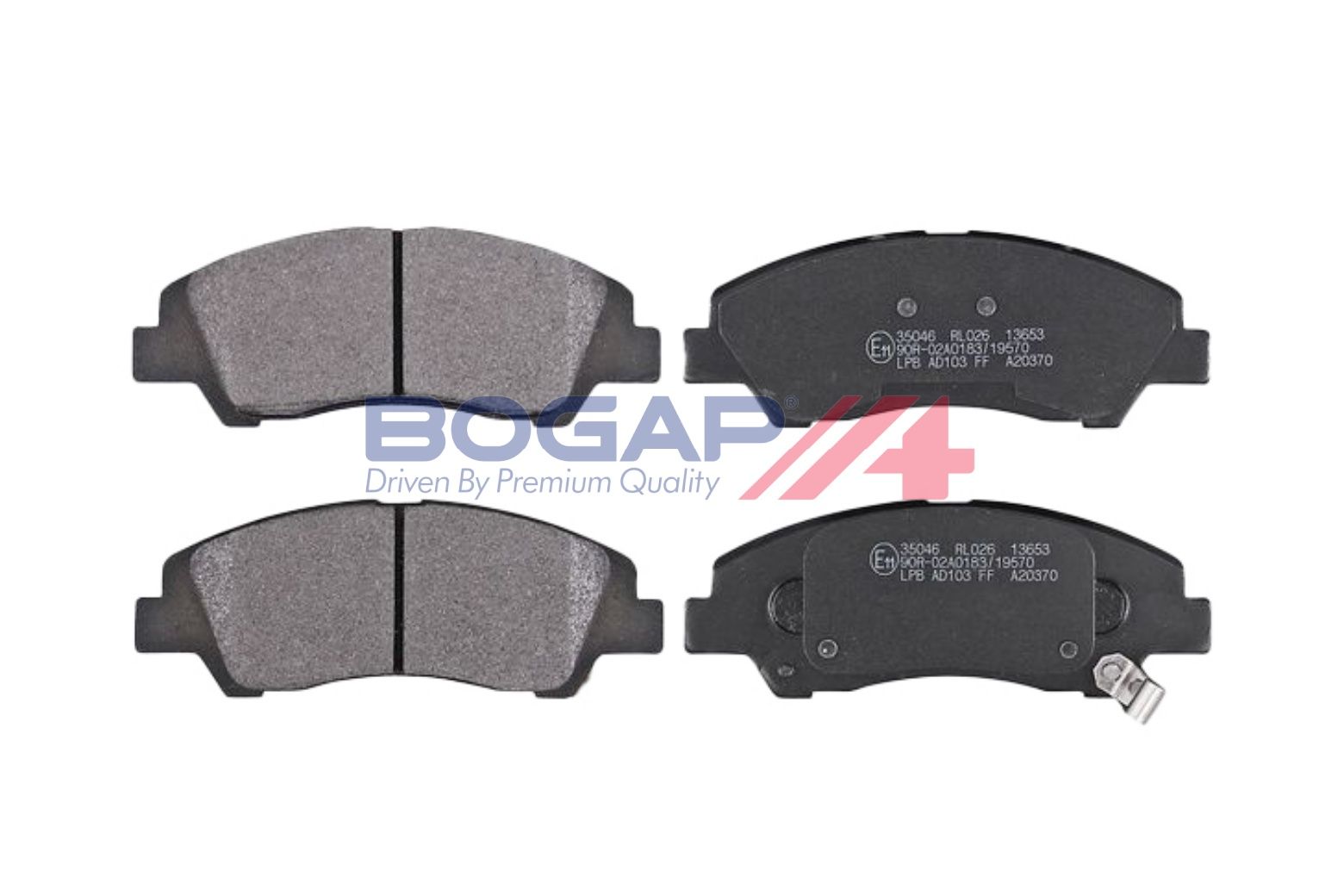 BOGAP Y8210250 Brake Pad Set, Disc Brake