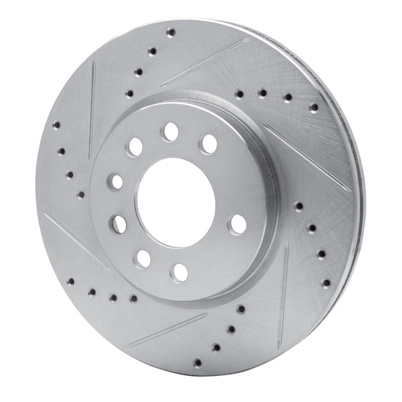 R1 Concepts R1 94-96 Saab 900 Front Left Drilled & Slotted Silver Brake Rotor