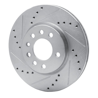 R1 Concepts R1 94-96 Saab 900 Front Left Drilled & Slotted Silver Brake Rotor