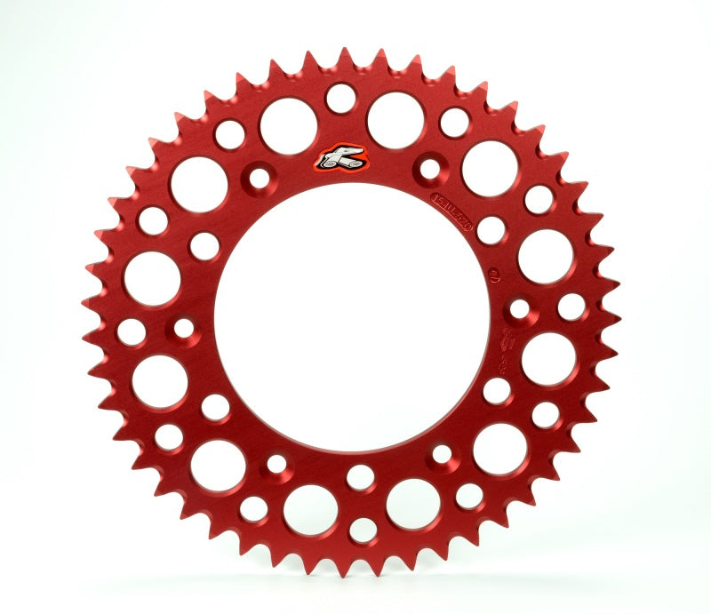 Renthal 2019 GasGAs TXE Rear Grooved Sprocket - Red 520-43P Teeth