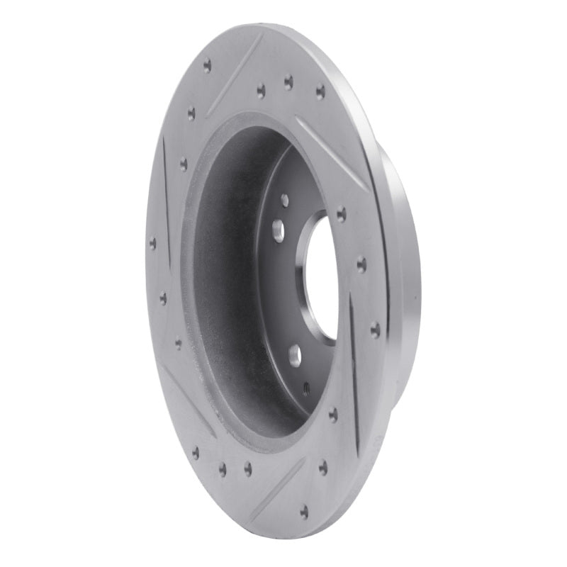 R1 Concepts R1 97-01 Acura Integra Rear Right Drilled & Slotted Silver Brake Rotor