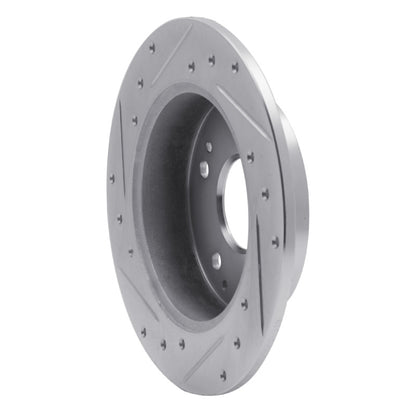 R1 Concepts R1 97-01 Acura Integra Rear Right Drilled & Slotted Silver Brake Rotor