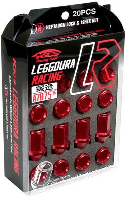 Project Kics 12X1.25 Black Leggdura Racing Lug Nuts (Laser Logo) - 20 PCS