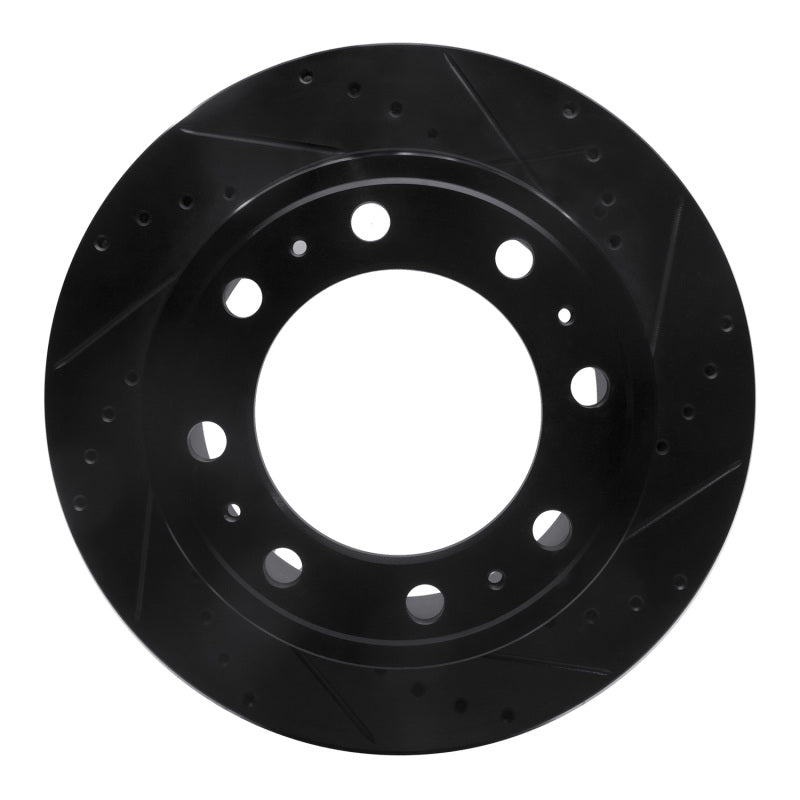 R1 Concepts R1 19-25 Ram 3500 Rear Right Drilled & Slotted Black Brake Rotor