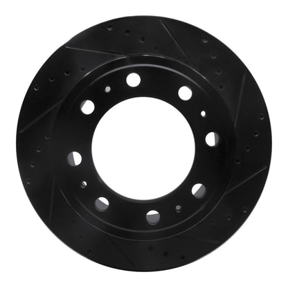 R1 Concepts R1 19-25 Ram 3500 Rear Right Drilled & Slotted Black Brake Rotor