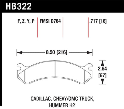 Hawk Performance Hawk Chevy / GMC Truck / Hummer LTS Street Front Brake Pads